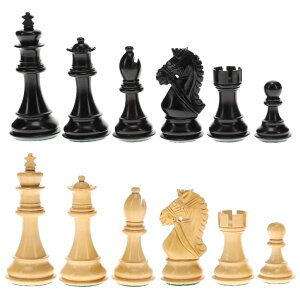 �`�F�X�Z�b�g WE Games Luxury Staunton Bridle Knight Chess Pieces, 4 inch King �y���s�A���i�z