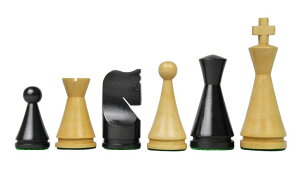 �`�F�X�Z�b�g The Classic Series Cone Shaped Chess Pieces in Ebonized Boxwood & Natural Boxwood - 4.09 King �y���s�A���i�z