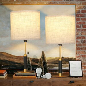 �T�t�@���B�� safavieh �e�[�u�������v �T�t�@�r�� �T�t�@���B�A PSDSSHIIS 18.9 Set 2 Mid Century Bedside Table Lamp for Nightstand with Pull Chain, Lamp for Bedroom, Living Room, Solid Wood/Metal/Fabric Small Lamps for Home Office Ro 