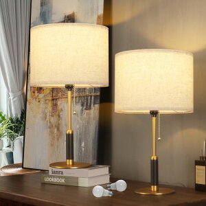 �T�t�@���B�� safavieh �e�[�u�������v �T�t�@�r�� �T�t�@���B�A PSDSSHIIS 21 Set of 2 Mid Century Modern Table Lamp with Pull Chain Switch, 3-Color Bedside Lamps for Bedroom Living Room, Solid Wood/Metal/Fabric Nightstand Lamp for Ho 