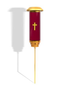 �K�[�f�����C�gLED�\�[���[���C�g �\�[���[�p���[ OURMEMO Solar Lights for Cemetery Graves - Solar Powered Memorial Light with Red Globe - Shatter-Resistant & Waterproof - Automatic Dusk to Dawn LED - Grave Decorations,Red Glow for Re �y