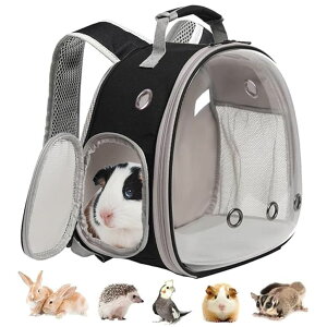 �C���R ���� �o�[�h �g���x���L�����A�[ Guinea Pig Backpack, Space Capsule Bubble Window Small Animal Backpack for Guinea Pig, Bird Bunny Rabbit �y���s�A���i�z