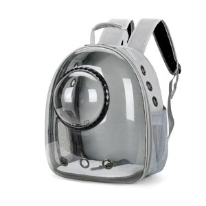 �C���R ���� �o�[�h �g���x���L�����A�[ XZJPMT Cat Pet Carrier Backpack Transparent Capsule Bubble Pet Backpack Small Animal Puppy Kitty Bird Breathable Pet Carrier for Travel(Grey with Cover) �y���s�A���i�z