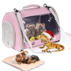 �C���R ���� �o�[�h �g���x���L�����A�[ Lizard Travel Carrier Backpack,Guinea Pig Backpack Carrier,Space Capsule Clear Bubble Window Astronaut Reptile Carrier Backpack for Bearded Dragon,Hamster,Sugar Glider,Bunny �y���s�A���i�z