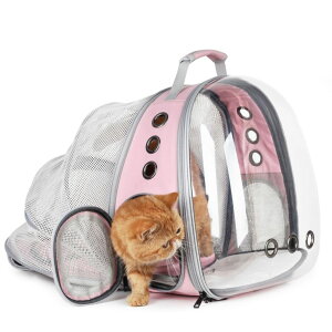 �C���R ���� �o�[�h �g���x���L�����A�[ Lollimeow Cat Carrier Backpack, Expandable Bubble Pet Carrier for Cats and Small Dogs, Airline Approved Travel Backpack for Hiking, Walking & Outdoor Adventures - Supports up to 14 lbs �y���s�A��