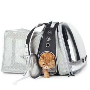 �C���R ���� �o�[�h �g���x���L�����A�[ Lollimeow Expandable Cat Backpack Carrier for Large Cats & Small Dogs - Airline Approved Pet Bubble Backpack with Dual-Side Expansion, Perfect for Travel, Hiking & Outdoor Adventures, Up to 16l �y��