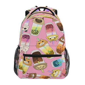 �C���R ���� �o�[�h �g���x���L�����A�[ xigua Kawaii Bubble Tea Print Computer Backpack - Lightweight School Bag for Boys Girls Tenns �y���s�A���i�z
