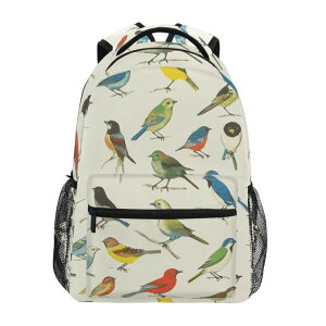 �C���R ���� �o�[�h �g���x���L�����A�[ Glaphy Various Birds Backpack Laptop Tablet Travel School Bag with Name Tag for Boys Girls Teens �y���s�A���i�z