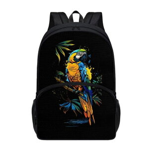 �C���R ���� �o�[�h �g���x���L�����A�[ SYtrade Yellow Green Parrot Kids Backpack Cute Aesthetic Bookbag School Bag For Boys Girls �y���s�A���i�z