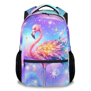 �C���R ���� �o�[�h �g���x���L�����A�[ Kids Backpack, Flamingo Backpack for Girls, 17 Inch Cute School Bag for Primary Preschool, Large Capacity School Supplies �y���s�A���i�z