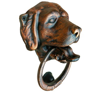 �h�A�m�b�J�[ Anatolica Dog Door Knocker, Solid Brass, 6.7 inches, Labrador Retriever Head, Front Door Ornament, Unlacquered Finish (Antique Copper) �y���s�A���i�z