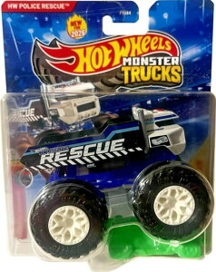 �z�b�g�E�B�[�� �����X�^�[�g���b�N Hot Wheels Monster Trucks Police Rescue, Champion Crashers 8/8 [Includes Crushed Car] New for 2026! 1:64 Scale Diecast Toy Vehicle �y���s�A���i�z