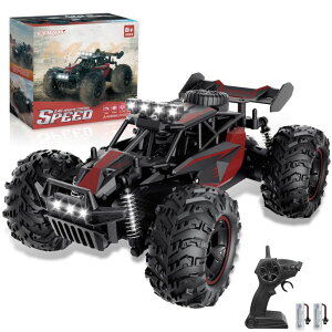 �z�b�g�E�B�[�� �����X�^�[�g���b�N Carox Remote Control Car, 2.4GHz 25KM/H High Speed RC Car, 1:18 Off-Road Monster Truck with LED Lights and 1800mAh Rechargeable Battery ? Ideal Gift for Boys 6+ �y���s�A���i�z