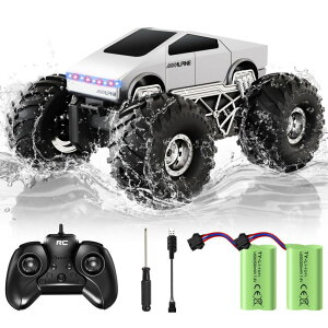 �z�b�g�E�B�[�� �����X�^�[�g���b�N Cheffun Monster Truck Toys, 1:16 Amphibious Remote Control Car for Boys 4-7, Waterproof RC Trucks, 4WD All Terrain Off-Road RC Toys Car, Birthday Gift for Kids Boys Girls Age 5+ Years Old �y���s�A���i