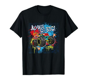 �z�b�g�E�B�[�� �����X�^�[�g���b�N Hot Wheels Monster Trucks - Always Go Big Spray Paint Wall T-Shirt �y���s�A���i�z