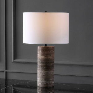 �T�t�@���B�� safavieh �e�[�u�������v �T�t�@�r�� �T�t�@���B�A SAFAVIEH Couture Lighting Collection Rynetta Dark Brown/White 24-inch Dimmable Table Lamp for Bedroom Living Room Home Office Desk Nightstand (LED Bulb Included) �y���s