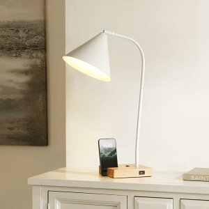 �T�t�@���B�� safavieh �e�[�u�������v �T�t�@�r�� �T�t�@���B�A SAFAVIEH Lighting Collection Nuka White/Natural 23-inch Task Desk Table Lamp with USB Charging Port, Ideal for Living Room, Bedroom, Nightstand, Home Office, Dorm (LED Bu 