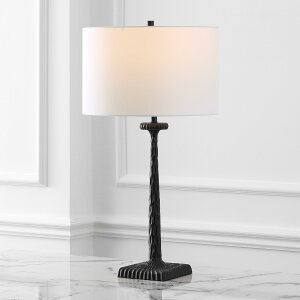�T�t�@���B�� safavieh �e�[�u�������v �T�t�@�r�� �T�t�@���B�A SAFAVIEH Couture Lighting Collection Roxalina Black/White Metal Base 29-inch Dimmable Table Lamp (LED Bulbs Included) �y���s�A���i�z