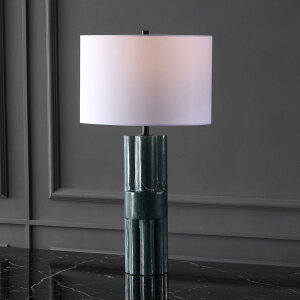�T�t�@���B�� safavieh �e�[�u�������v �T�t�@�r�� �T�t�@���B�A SAFAVIEH Couture Lighting Collection Tolliver Dark Green/White Marble 28-inch Table Lamp for Bedroom Living Room Home Office Desk Nightstand (LED Bulb Included) �y���s
