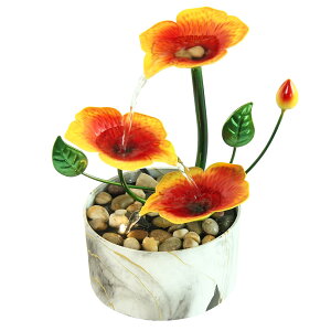 ��� ���� ��̃I�u�W�F �e�[�u���g�b�v�t�@�E���e�� �C���e���A���� YOQUATE Desk Fountain Hibiscus Flower Themed Tabletop Fountains Indoor Home Decor for Meditation Relaxing(Hibiscus) �y���s�A���i�z