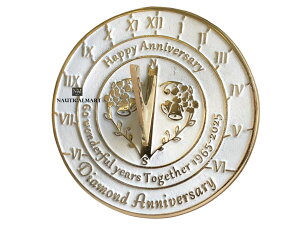 �����v NauticalMart 60th Diamond Anniversary Unique Marriage Present for Parents, Grandparents, Friends, Husband or Wife, Couples, Him & Her Wedding Anniversary Sundial Gift 2025 (60th Anniversary) �y���s�A���i�z