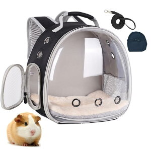 �C���R ���� �o�[�h �g���x���L�����A�[ Portable Small Animal Backpack Travel Breathable Pet Carrier Bag Cages for Guinea Pig, Rabbit, Bearded Dragon, Squirrel, Tortoise, Bird, Lizard, Sugar Glider �y���s�A���i�z
