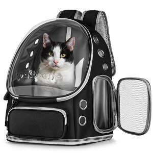 �C���R ���� �o�[�h �g���x���L�����A�[ Pawstrip Cat Backpack Carrier with Large Space Bubble Window, Airline Approved Breathable Pet Carrier for Small Dogs Cats up to 15lbs, Foldable for Travel Hiking & Outdoor Use �y���s�A���i�z