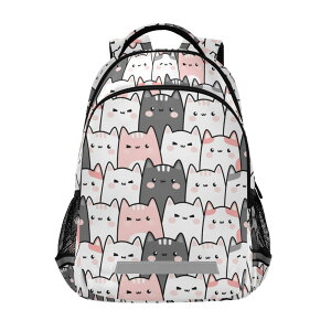 �C���R ���� �o�[�h �g���x���L�����A�[ BOENLE Cute Cats Kittens Backpack for Girls Boys Elementary School Bag Kids Bookbag Travel Rucksack �y���s�A���i�z