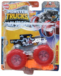 �z�b�g�E�B�[�� �����X�^�[�g���b�N Hot Wheels Monster Trucks Bone Shaker, Power Smashers 4/7 Includes Crushed Car �y���s�A���i�z