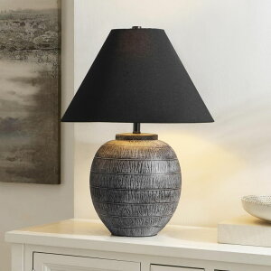 �T�t�@���B�� safavieh �e�[�u�������v �T�t�@�r�� �T�t�@���B�A SAFAVIEH Lighting Collection Naomi Modern Grey/Black Ceramic 22-inch Table Lamp for Bedroom, Living Room, Home Office, Desk, Nightstand (LED Bulb Included) �y���s�A��