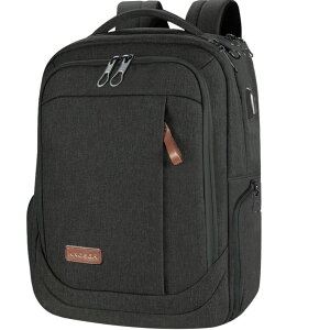 �C���R ���� �o�[�h �g���x���L�����A�[ KROSER Laptop Backpack Large Computer Backpack Fits up to 17.3 Inch Laptop with USB Charging Port Water-Repellent Travel Backpack Casual Daypack for Business/College/Women/Men-Charcoal Black �y���s