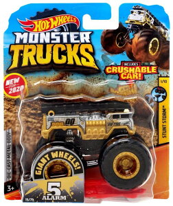 �z�b�g�E�B�[�� �����X�^�[�g���b�N Hot Wheels 2020 Monster Trucks 5 Alarm 1:64 Black/Gold �y���s�A���i�z