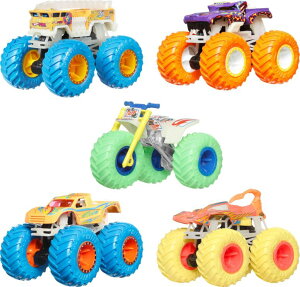 �z�b�g�E�B�[�� �����X�^�[�g���b�N Hot Wheels Monster Trucks Glow in the Dark Vehicle- Set of 6 �y���s�A���i�z