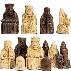 �`�F�X�Z�b�g Isle of Lewis Chess Set - 2.75 Inch King Edition - Stone Resin �y���s�A���i�z
