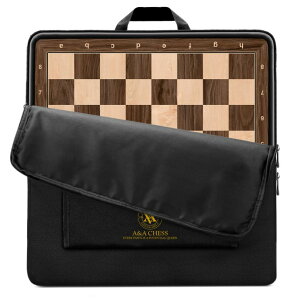 �`�F�X�Z�b�g A&A 18.875 Professional Wooden Tournament Chess Board/Walnut & Maple Inlaid / 2.0 Squares w/Notation �y���s�A���i�z