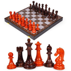 �`�F�X�Z�b�g 17 Inch Super Large Chess Set, Weighted Acrylic Chess Pieces with Zinc Alloy Core, 4.2�h King Luxury Staunton Chess Set, Professional Tournament Folding Chess Board for Home, Club & Display �y���s�A���i�z