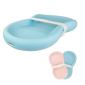 Keekaroo �s�[�i�b�c�`�F���W���[ �x�r�[���ނւ��}�b�g Keekaroo Peanut Changer Baby Blue ? The Original Made in USA Easy-to-Clean Changing pad and The only Shell Over Foam, Fully impermeable to Fluid - Limited Edition Color �y���s