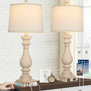 �T�t�@���B�� safavieh �e�[�u�������v �T�t�@�r�� �T�t�@���B�A Cinkeda 29 Tall Table Lamp for Living Room Set of 2,Farmhouse Nightstand Bedside Lamps with USB C+A Ports & AC Outlet,3-Way Dimmable Touch Control Desk Lamp for Bedroom, 
