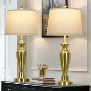 �T�t�@���B�� safavieh �e�[�u�������v �T�t�@�r�� �T�t�@���B�A Cinyirong 30 Tall Gold Table Lamps Set of 2, Touch Control Bedside Lamp with USB A+C Ports and AC Outlet, 3-Way Dimmable Modern Metal Nightstand Lamp for Bedroom Living 