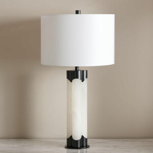 �T�t�@���B�� safavieh �e�[�u�������v �T�t�@�r�� �T�t�@���B�A SAFAVIEH Couture Lighting Collection Chavez Alabaster/Black 28-inch Bedroom Living Room Home Office Desk Nightstand Table Lamp (LED Bulb Included) �y���s�A���i�z