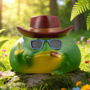 �K�[�f�����C�gLED�\�[���[���C�g �\�[���[�p���[ Frog Garden Statue with Solar Light, Outdoor Garden Decor Figurine for Patio Yard Lawn, Funny Frog Art with LED Light, Fairy Garden Accessories, Housewarming & Valentine�fs Day Gift, 7 