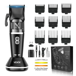 �y�b�g�o���J�� Hair Clippers for Men Professional Barber Clippers for Hair Cutting Cordless Hair Clippers Cyclone Brushless Outer Rotor, DLC Ceramic Titanium Fade Blades, 5 Hrs Runtime Type-C Rechargeable OR-001 �y���s�A���i�z