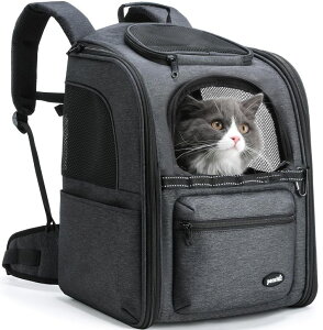 �C���R ���� �o�[�h �g���x���L�����A�[ Pecute Cat Backpack Carrier, 30% Energy Saving Breathable Pet Backpack, Foldable Ergonomic Travel Carrier for Cats and Small Dogs, Ideal for Hiking, Outdoor Trips & Vet Visits �y���s�A���i�z
