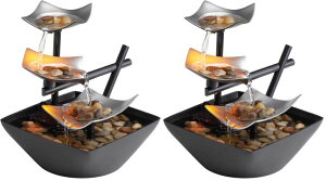��� ���� ��̃I�u�W�F �e�[�u���g�b�v�t�@�E���e�� �C���e���A���� Homedics Tabletop Water Fountain, Home D?cor Soothing Sound Machine - Automatic Pump, Deep Basin & Natural River Rocks. Indoor Zen Relaxation for Office, Living 