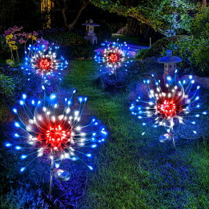 �K�[�f�����C�gLED�\�[���[���C�g �\�[���[�p���[ Anordsem Solar Garden Lights Outdoor: Bendable Copper Wire with 120 LED Firework Beads - Waterproof 2 Red Lighting Modes for Yard Patio Path - Gardening Gifts for Homeowner Gardener �y��
