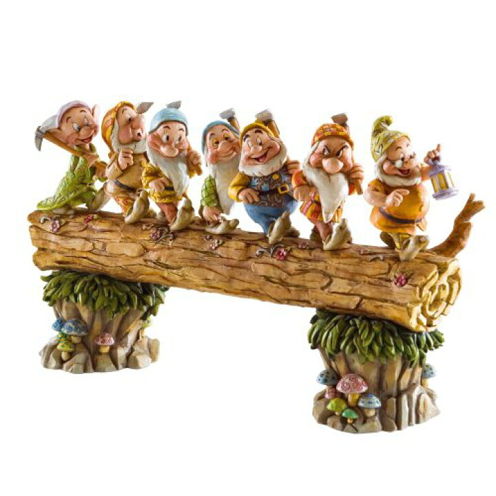 ジム ショア 7人の小人 白雪姫 8 1 4 インチ Seven Dwarfs Walking Over Fallen Log Figurine 4 Inch 無料サンプルok