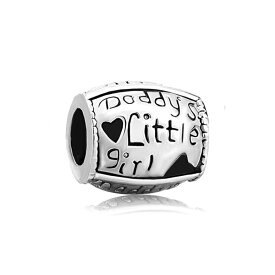 【即納】 チャーム ブレスレット バングル用 LovelyJewelry ラブリージュエリー Sterling Silver Daddy's Little American Girl Family Charms Sale Cheap Jewelry Beads Fit Pandora Bracelets sokunou 【並行輸入品】