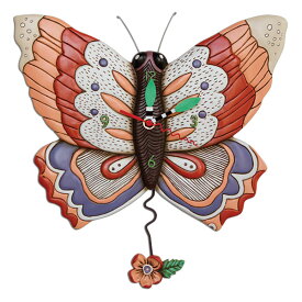 【即納】 バタフライ 振り子時計 アレンデザインコレクション Allen Designs Free Flying Butterfly Pendulum Clock フリー フライング 蝶 チョウ ちょう 庭 置き時計 掛け時計 P1604 ミシェルアレン ミシェル・アレン アレン・デザイ sokunou 【並行輸入品】
