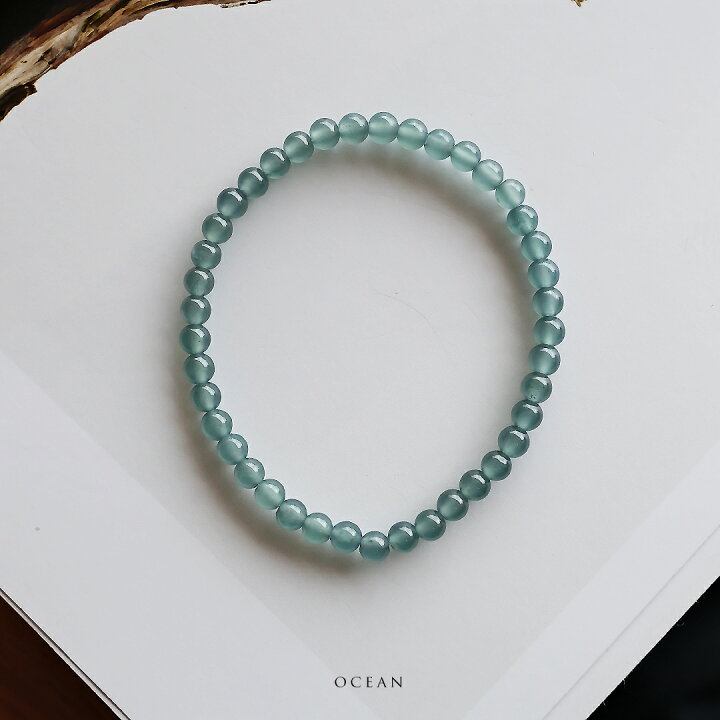 楽天市場】翡翠(ヒスイ) 丸玉ブレスレット『OCEAN』（グアテマラブルー 