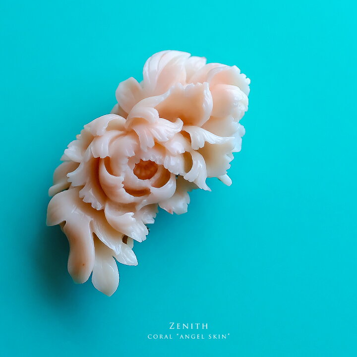 楽天市場】桃珊瑚(サンゴ) 帯留め ブローチ『ZENITH 〜CORAL 